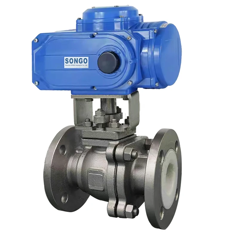 

Ac220v Flange Motorized Ball Valve Stainless Steel Electric Actuator PTFE Water Flow Control Electric Ball Valve