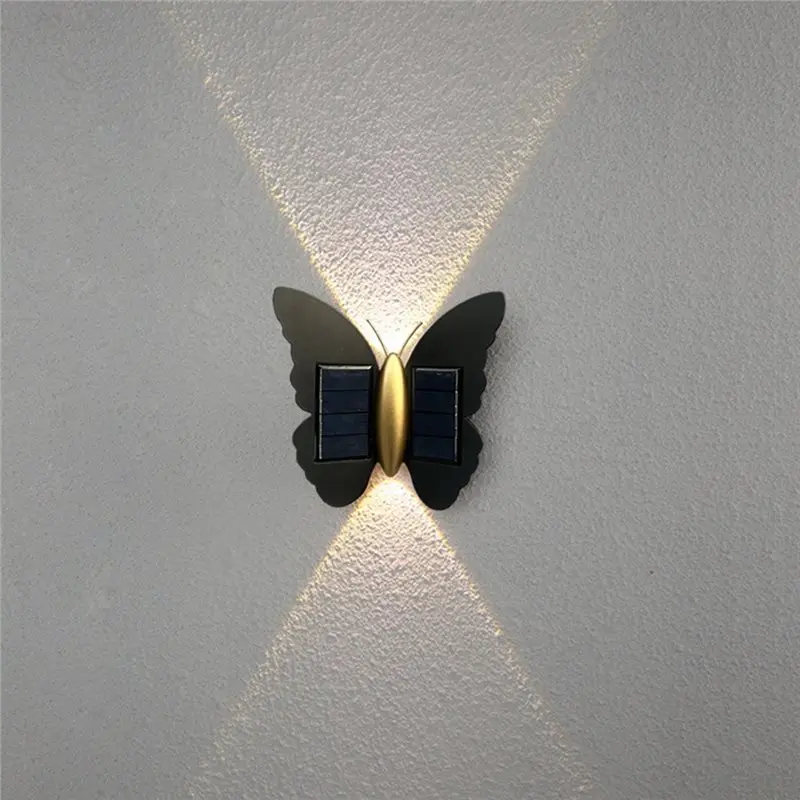 AB33-Garden Night Light-LED Wall Light Outdoor Waterproof Solar-Powered For Stairs, Pathway, Fence, Balcony, Courtyard