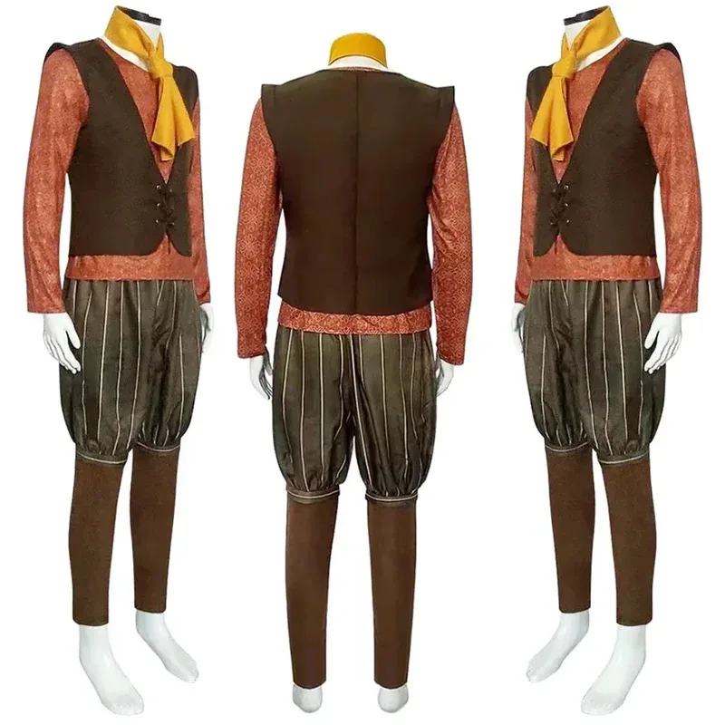 

Костюм для косплея Rumpelstiltskin, маскировочная одежда с изображением монстра, мужской жилет для ролевых игр, шарф, брюки, мужские костюмы для мальчиков на Хэллоуин