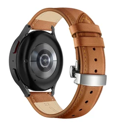 20mm 22mm Band For Samsung Galaxy watch 7/6/5 pro/4 Classic/Active 2/3/42mm/ Genuine Leather bracelet Huawei GT/2/3 pro 4 strap