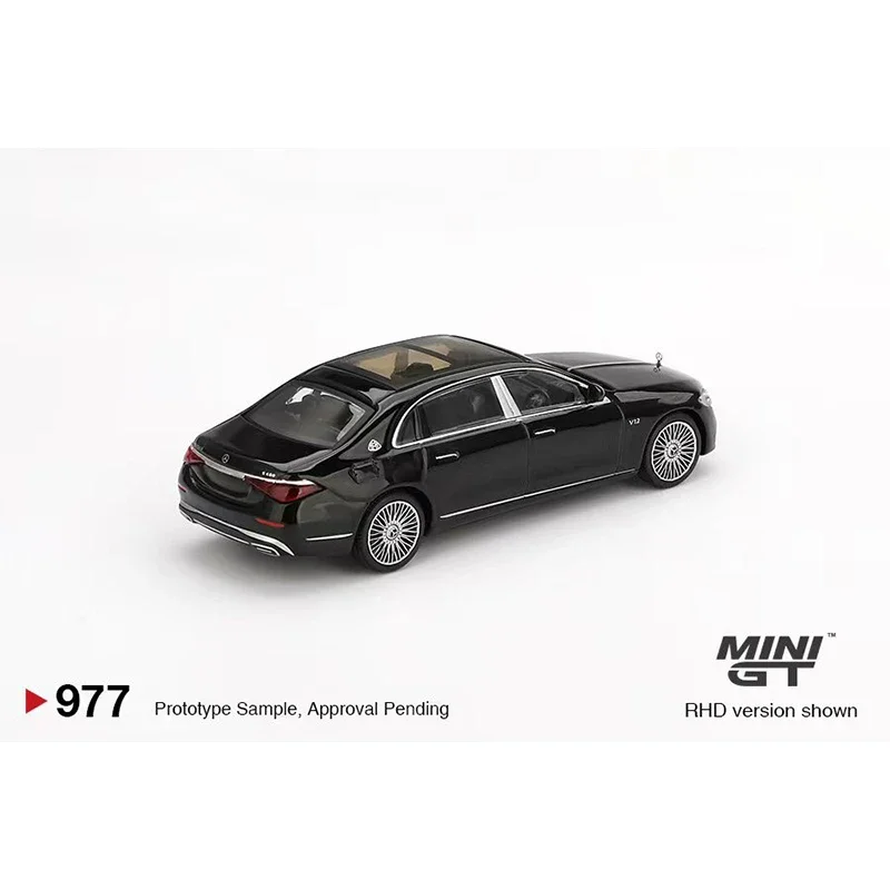 MINIGT Em Estoque 977 1:64 Mercedes Maybach S 680 Preto Diecast Diorama Modelo de Carro Brinquedos