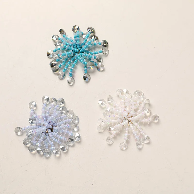 Shoe Charms Sequin Crystal Firework Tassel Handwoven Fairy Style Decorative Clips for Clogs Sandals Beach Holiday 1 Piece