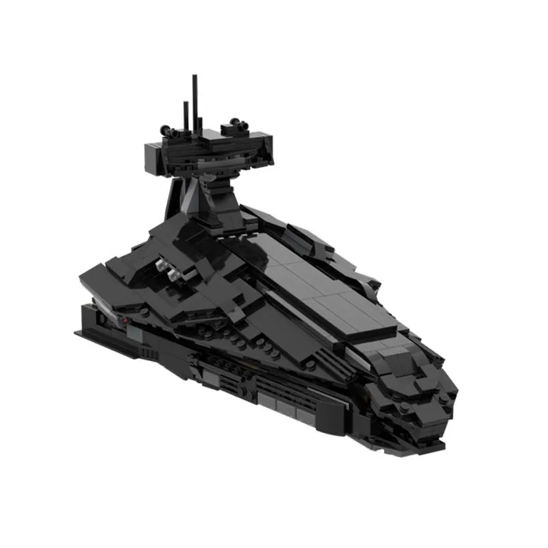 New 579Pcs Popular Space Technology Series Moc Dark Destroyer Model Custom Puzzle Diy Creative Ideas Kid Toy Birthday Gift
