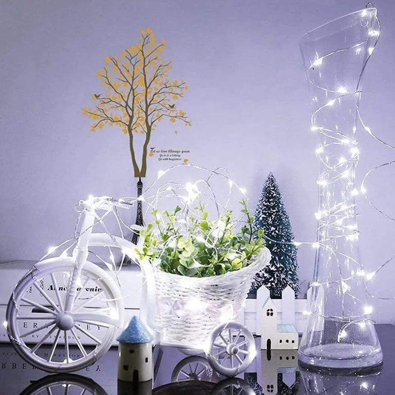 Steady Glow USB Copper Wire Lights, Indoor Fairy String Lights for Bedroom, Vanity Mirror, Photo Wall, Shelf, Party Styling Use