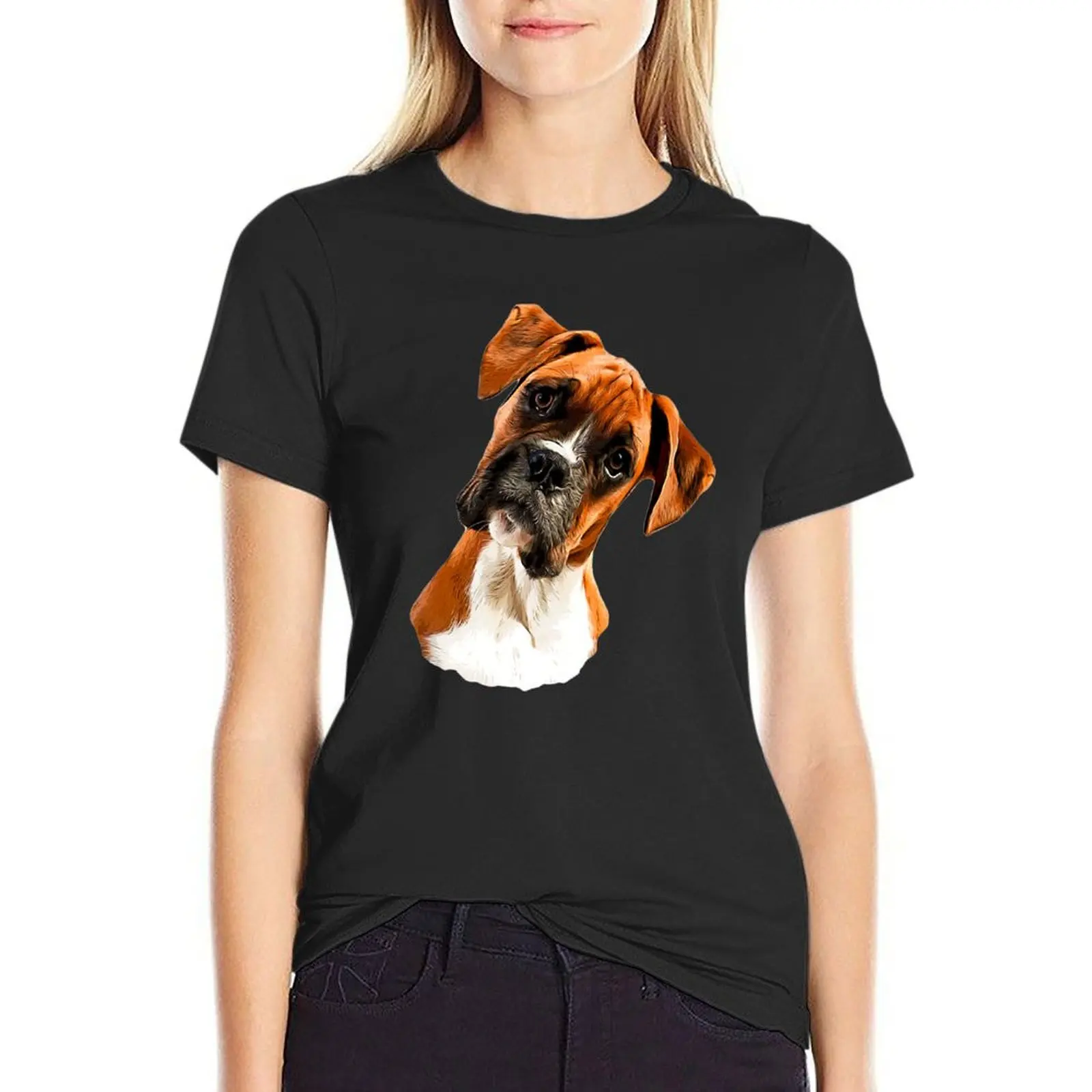 

Boxer A Beautiful Boxer Head Tilt T-shirt tees funny summer top Woman clothes