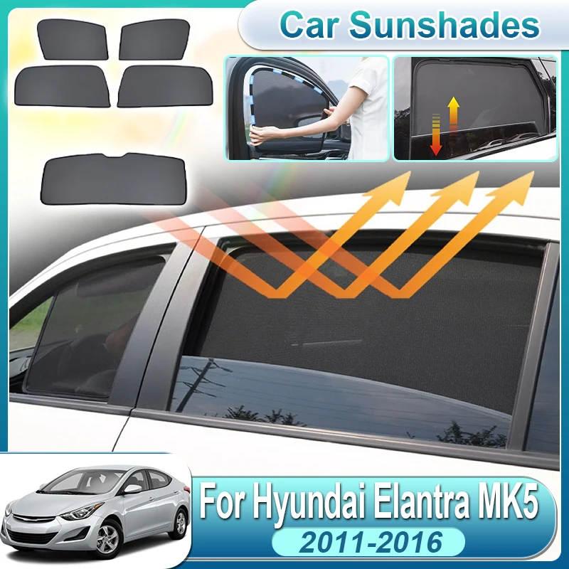 

Для Hyundai Elantra 2013, Avante 2011-2016 MD MK5: Солнцезащитные шторки на окна автомобиля (передние, задние, боковые), накладки на лобовое стекло, аксессуары