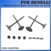 Motorcycle Engine EXHAUST VALVE&INTAKE VALVE Oil Seal Locking Plate Valve For Benelli TNT125 TNT135 BJ125-3E PUISAR 125 135 LS