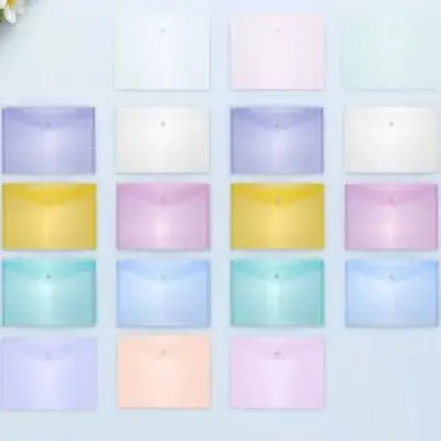 

12pcs A5 Document Storage Bag School Pouch Waterproof Business Card Pocket Translucent PP for Work Study Office Use