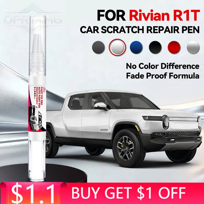Accesorios especiales para coches Rivian R1T, removedor de arañazos de pintura, accesorios para el cuidado de la pintura del coche, Green Glacier White LA Silver Midnight B