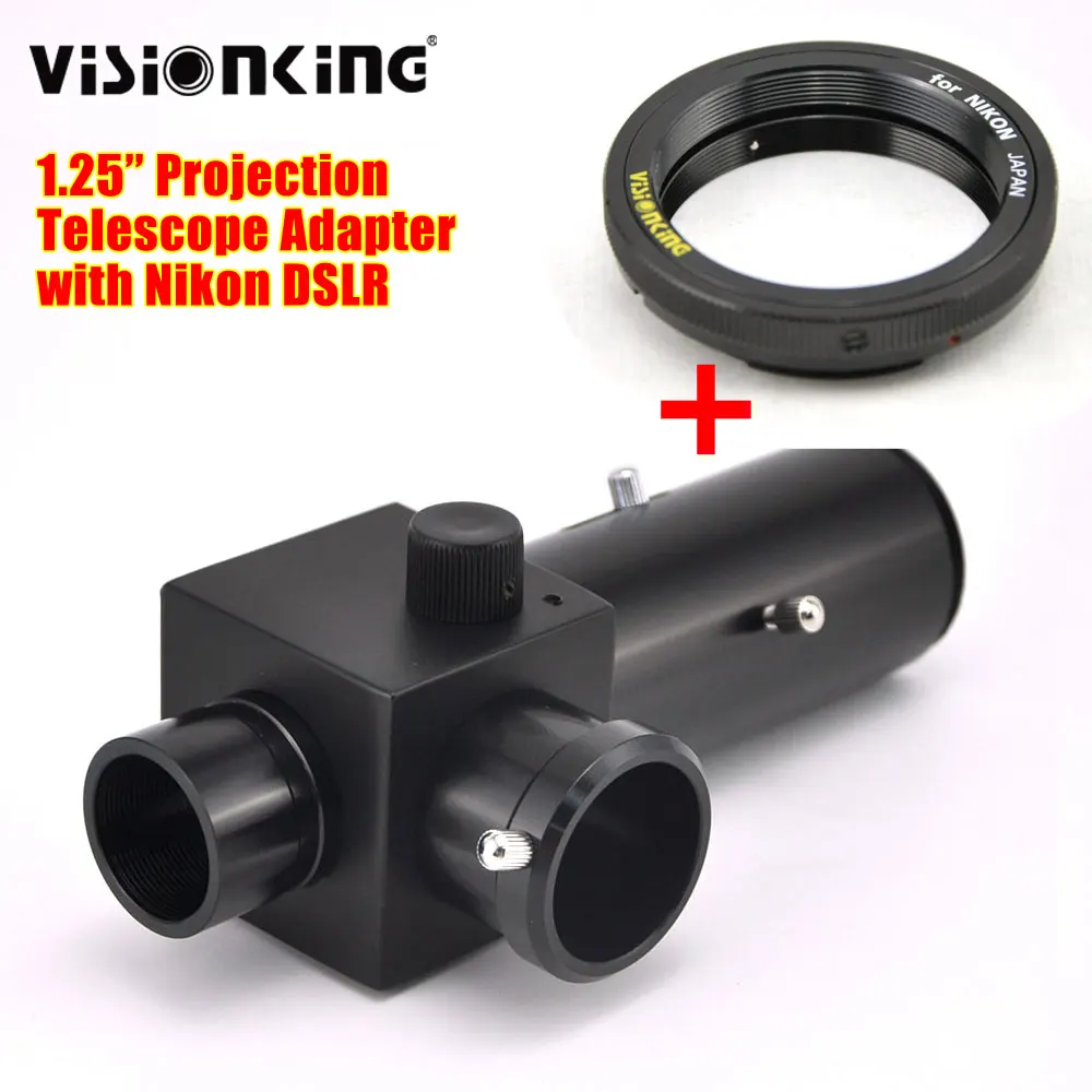 Visionking 1.25 Inch Variable Projection Telescope Eyepiece Adapter Connection For NikonDSLR Camera Photography Flip Mirror