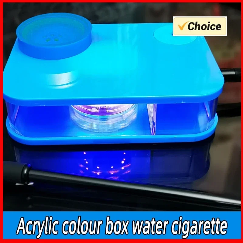 

Water Cigarette Finished Set Acrylic Colour Box Water Cigarette Water Pipe Chicha Hookah Kit Accessories Smoking Acrylic Shisha