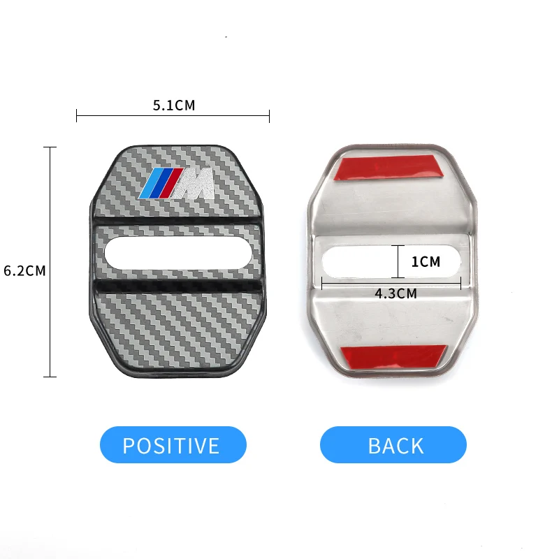 4PCS Fashion Stainless Steel Car Covers Door Lock Protecting Cover For BMW X1 X2 X3 X4 X5 X6 X7 G20 G30 6GT E46 E90 E60 F10 E39