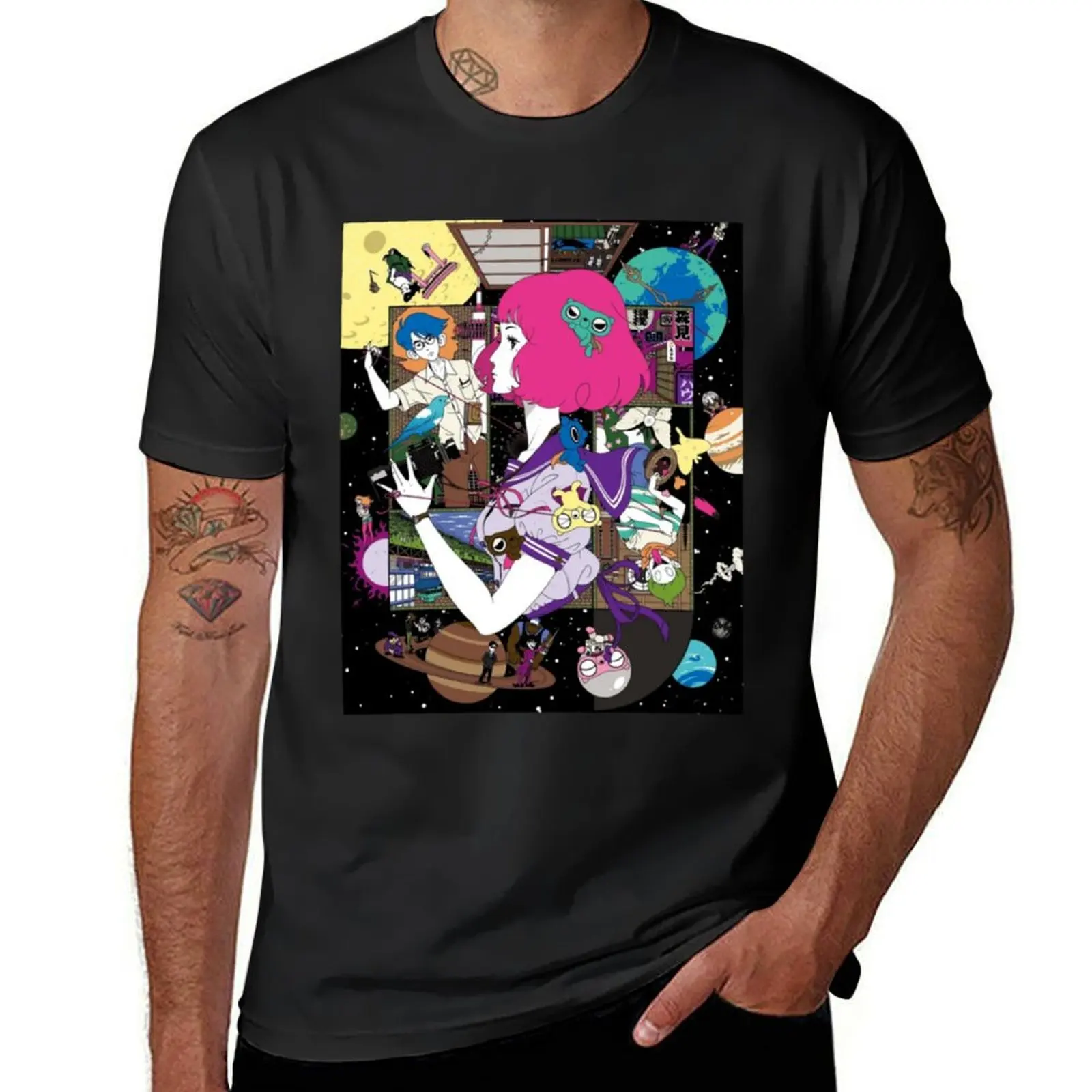 The Tatami Galaxy Anime T-Shirt Aesthetic clothing plus size tops customs black t-shirts for men