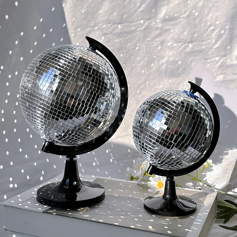 الدورية كرة زجاجية ديسكو غلوب زخرفة انعكاس الضوء اللون كرة مرآة السنة الجديدة الديكور الزفاف عيد ميلاد المنزل زخرفة