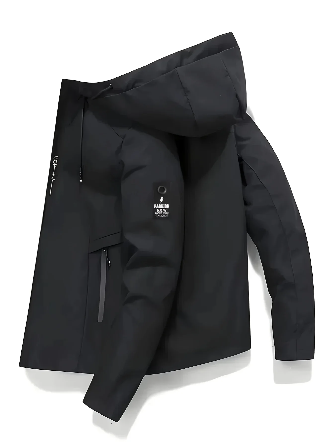 

Men's Casual Hooded Jacket | Sporty and College Style | Multi-Season Zipper Jacket with Front Pockets | Regular Version Sleeves, Suitable for Outdoor Activities and Dinner Parties