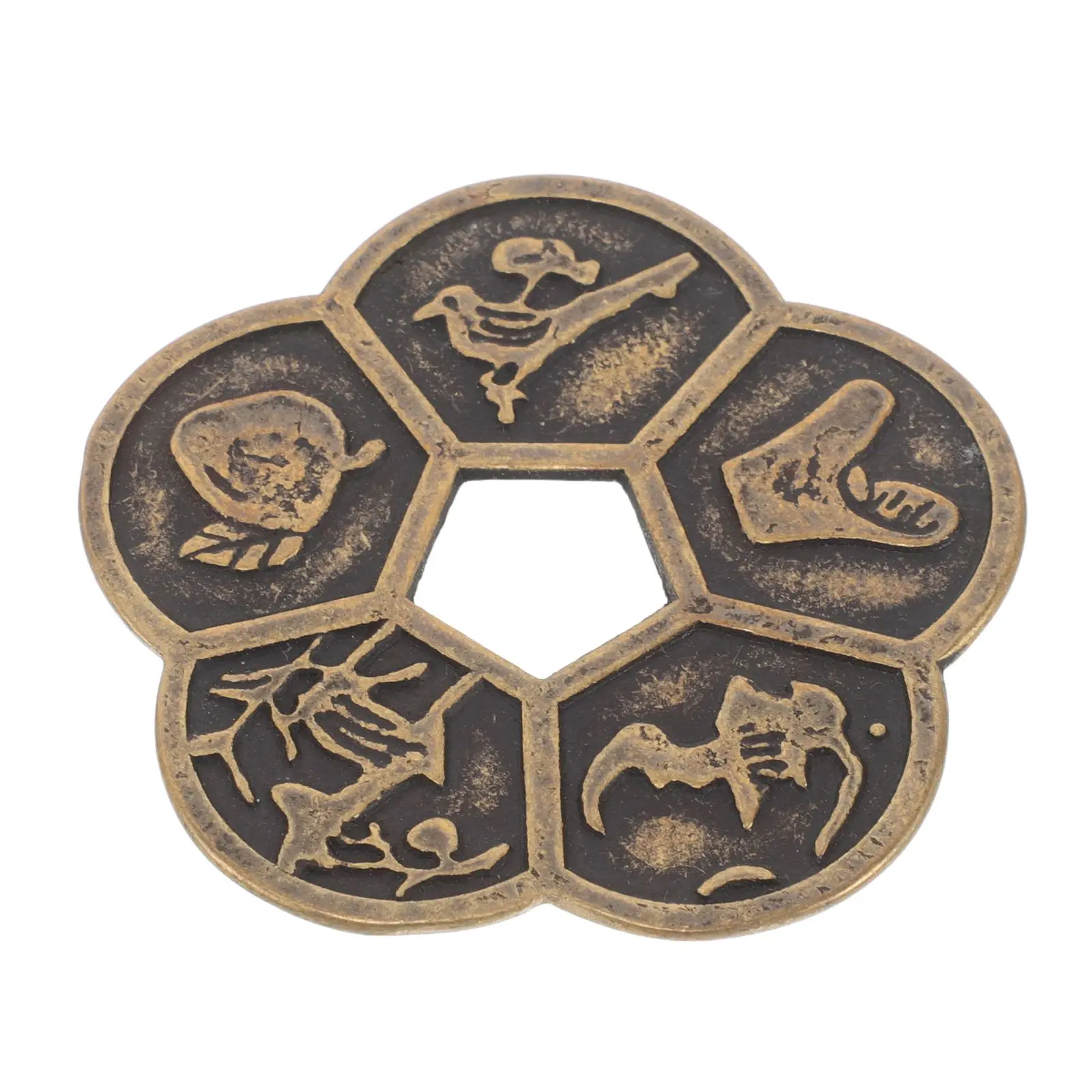 

Chinese Copper Coins Ancient Good Luck Decorative Brass Feng Shui Coin Collection Display Divination Wealth