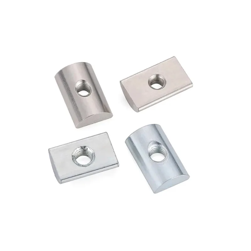 Anti Rotation Half Round Nut Compact Design For Tight Space Installation Galvanized Steel M4 M5 M6 M8