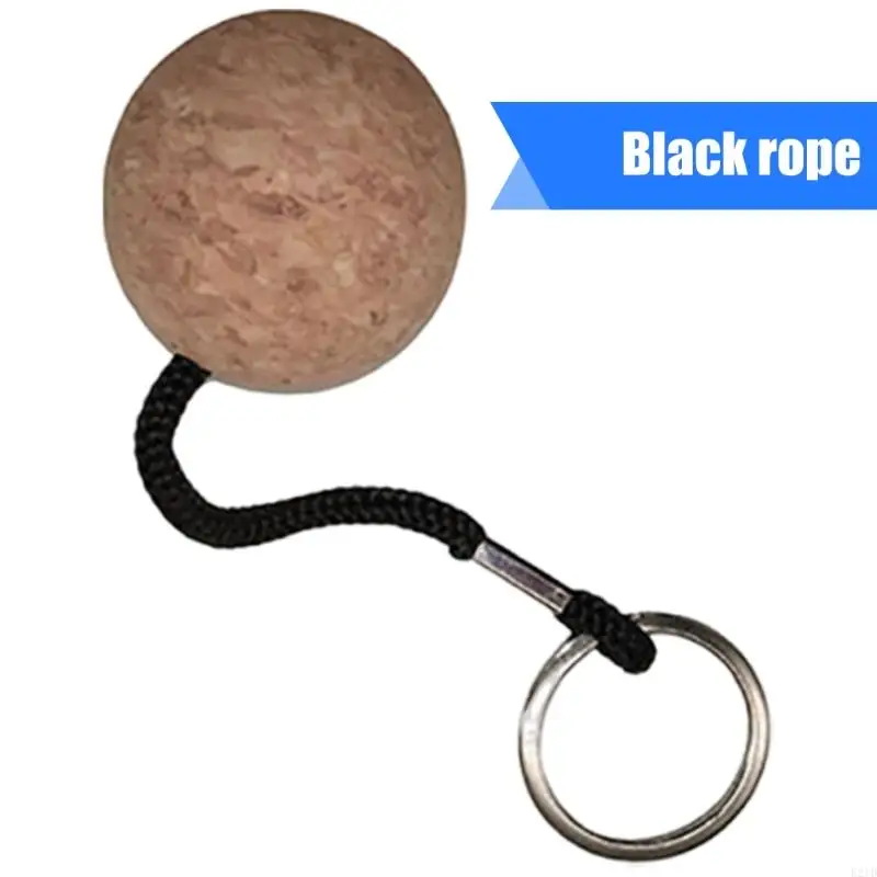 

Double Cork Buoyance Rings Water Sports Floatable Wooden Ball Keychains