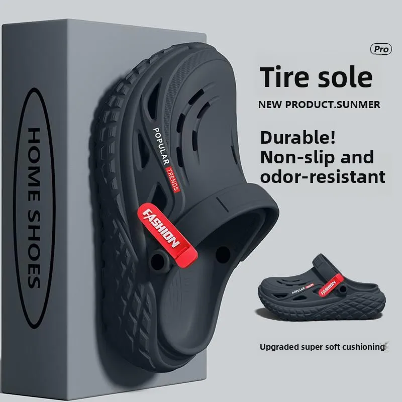 Men's Operating Room Clog Shoes Summer New Anti-Slip Arch Support Outdoor Wear Resistant Slippers Fashion Casual Shoes