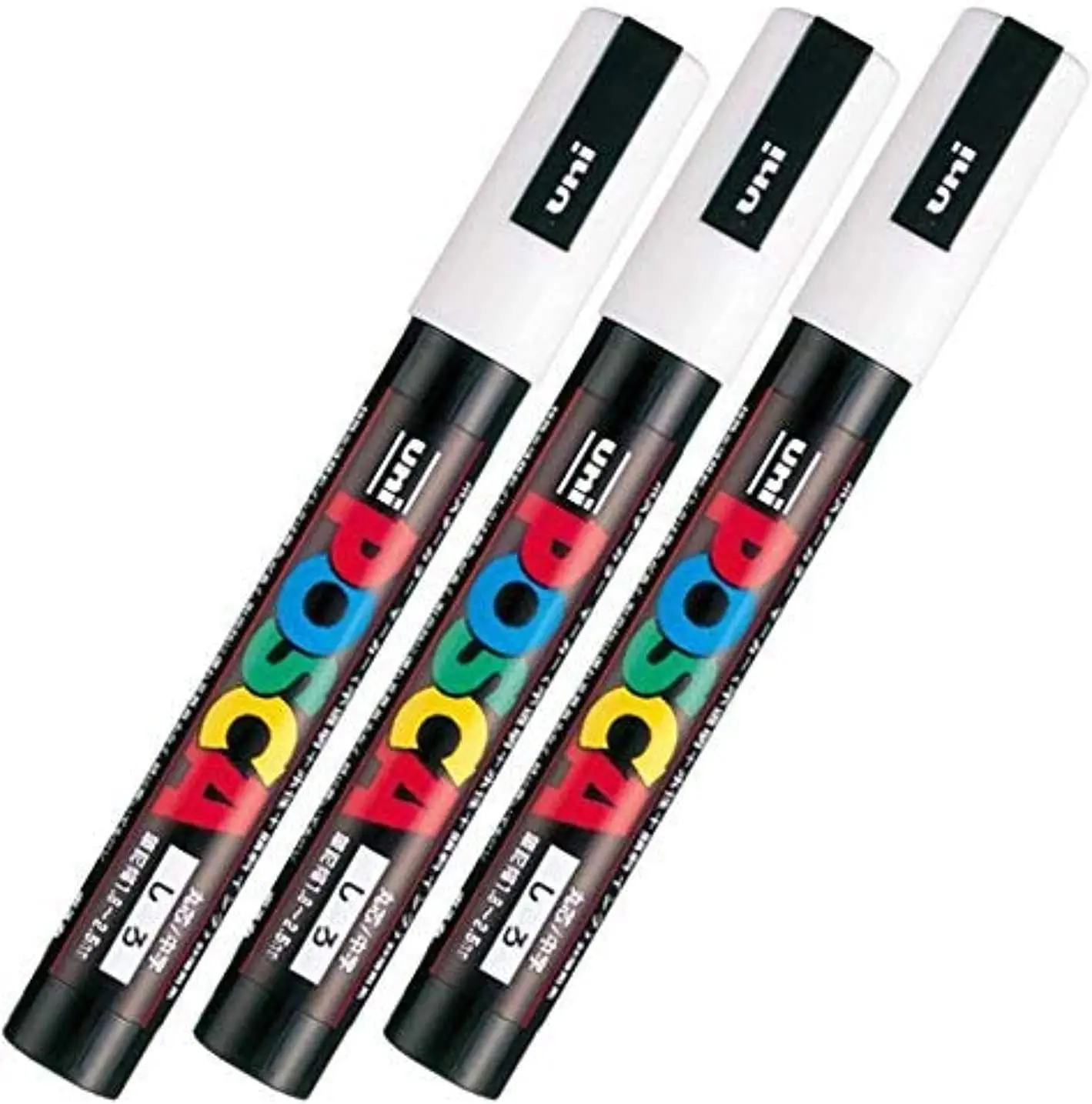 

Medium Point White Ink Paint Marker Pen Set of 3 for Art and DIY Projects