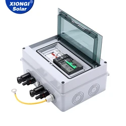 XIONGISOLAR Solar photovoltaic PV Combiner Box With Ground Wire 1 input 1-out DC 600V Fuse MCB SPD Waterproof 1 string Box IP65