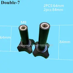 M8 Plastic Screw Nuts Black Color Spare Part Of Soft Ice Cream Machine Accessories 2 Short + 2 Long Total 4 Pieces For VEVOR