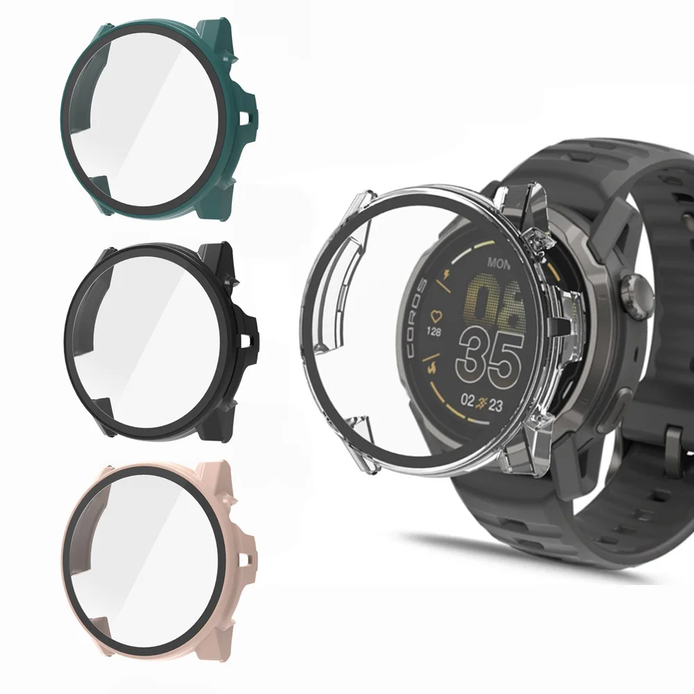 Hard Shell Glass Screen Protector Film Smartwatch Frame Case For Coros Pace 4/Apex 4 46mm 42mm Watch Protective Bumper Cover