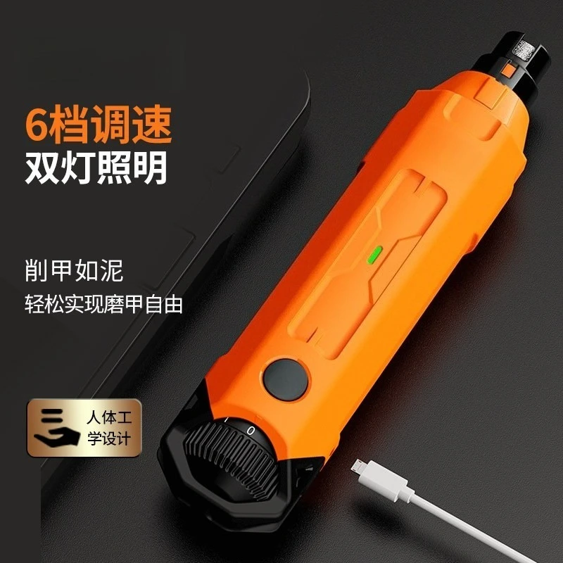 USB Rechargeable Pet Nail Grinder, Low Noise LED Light Electric Paw Nail Trimmer Grooming Tool for Dogs and Cats