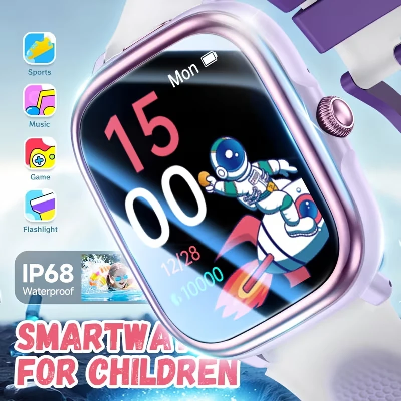 2026 New Children Smart Watch Alarm Clock LED Flashlight Waterproof Kids smart watch learn  Puzzle Games Smartwatch Girls boy