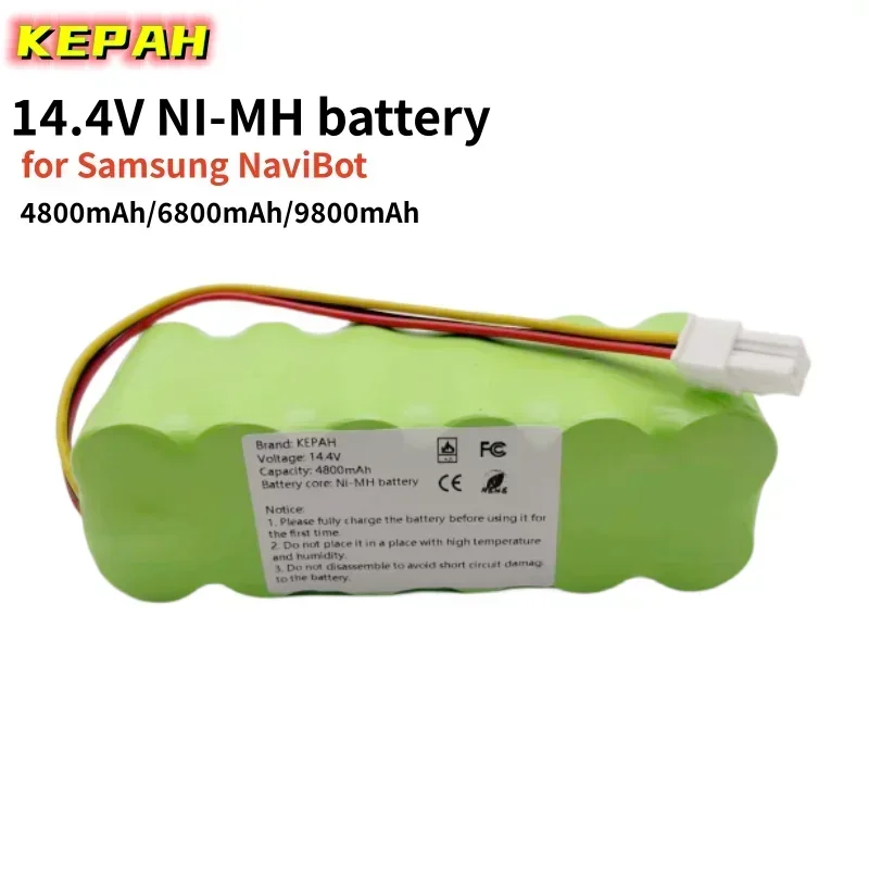 14.4V Ni-MH 4.8AH/6.8AH/9.8AH Samsung SR8895 SR8840 SR8845 SR8855 VCA-RBT20 فراغ روبوت التنظيف DJ96-00113C البطارية،
