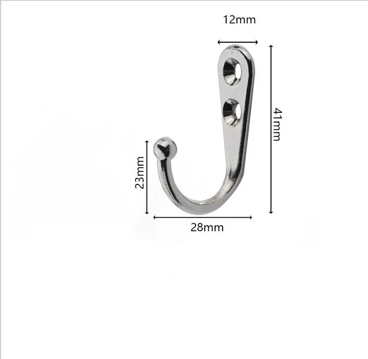 10pcs Small Black Hooks Coat Hangers Screws Zinc Alloy 21*12*30 Mm  Wall Hangers Hat Racks Keys Hanger Home Decor