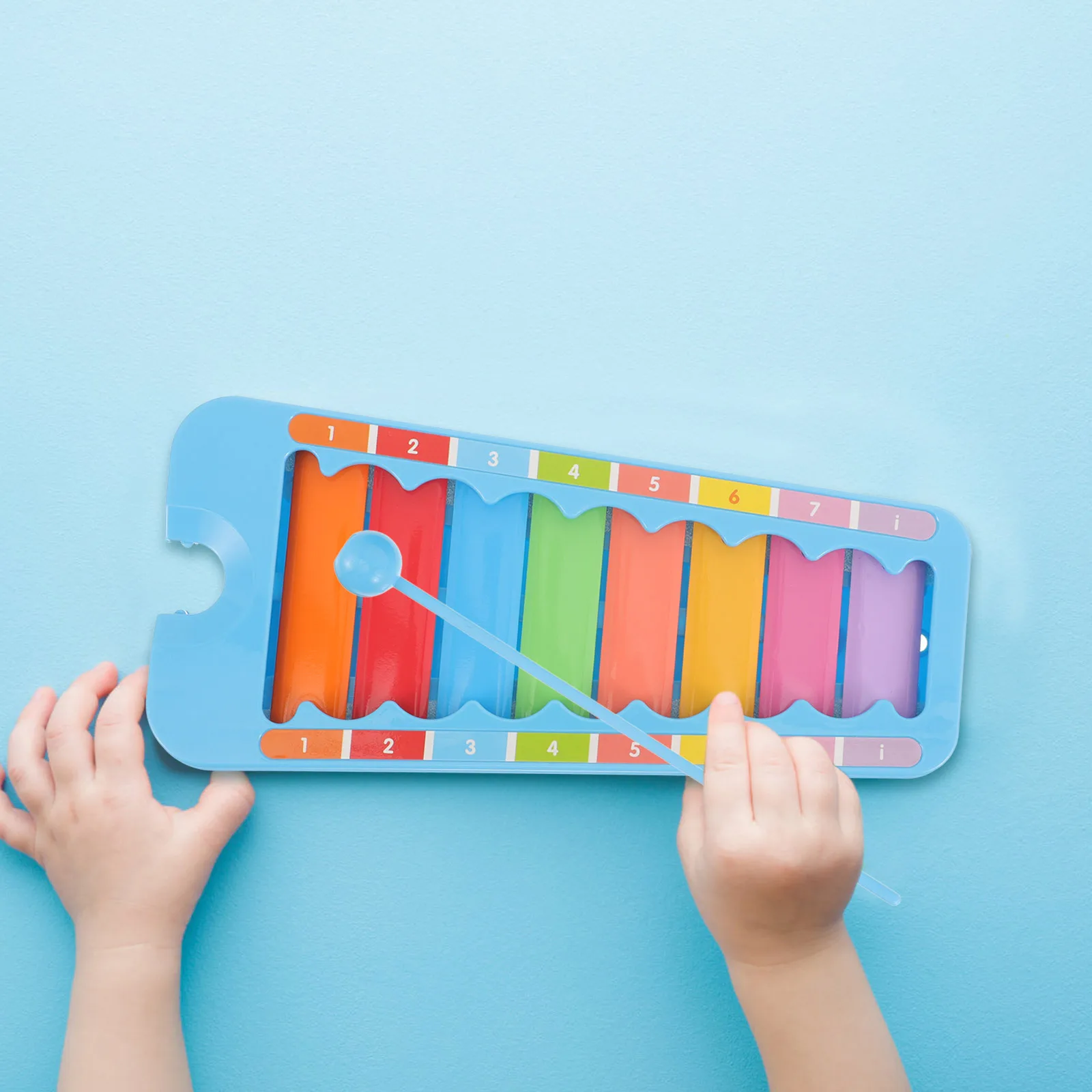 1Set Knock Klavier Kindheit Bildung Percussion Musical Instrument Bunte Glockenspiel für Lernen Xylophon