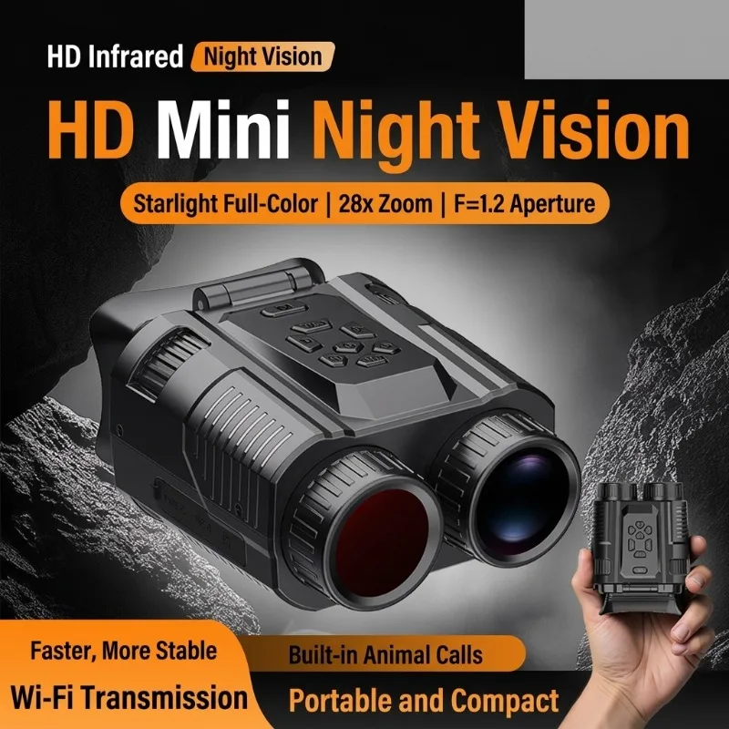 

Night Vision D13 Outdoor Monocular Day Night Dual Use 64MP HD Infrared Reconnaissance WiFi Recorder Colorful Image in Total