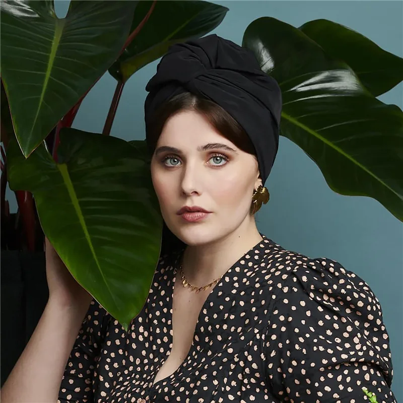 Gorro turbante Vintage para mujer, Bandana a la moda para mujer, gorro para cubrir el cabello para mujer, envolturas para la cabeza, pañuelo musulmán para la cabeza