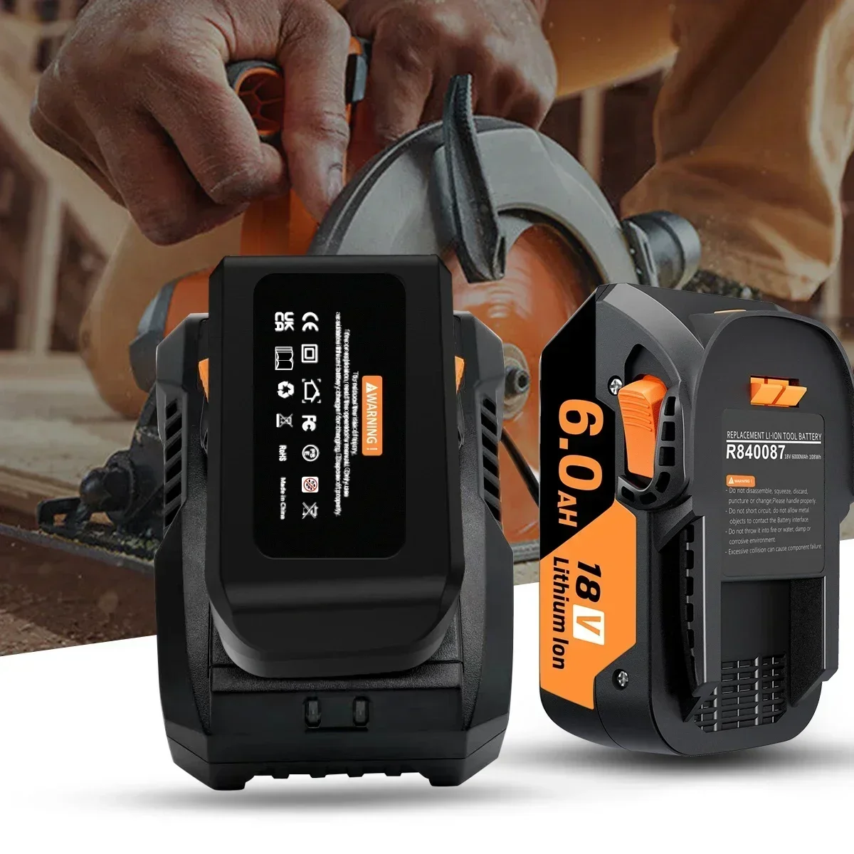 NUOVO R 840087   AC 840087 P 6000mAh per batteria al litio Ridgid 18V R 840083   R. R. 840085   R. R. 840086   AC 840085   AC 840086   AC 840089   Trapano a batteria T