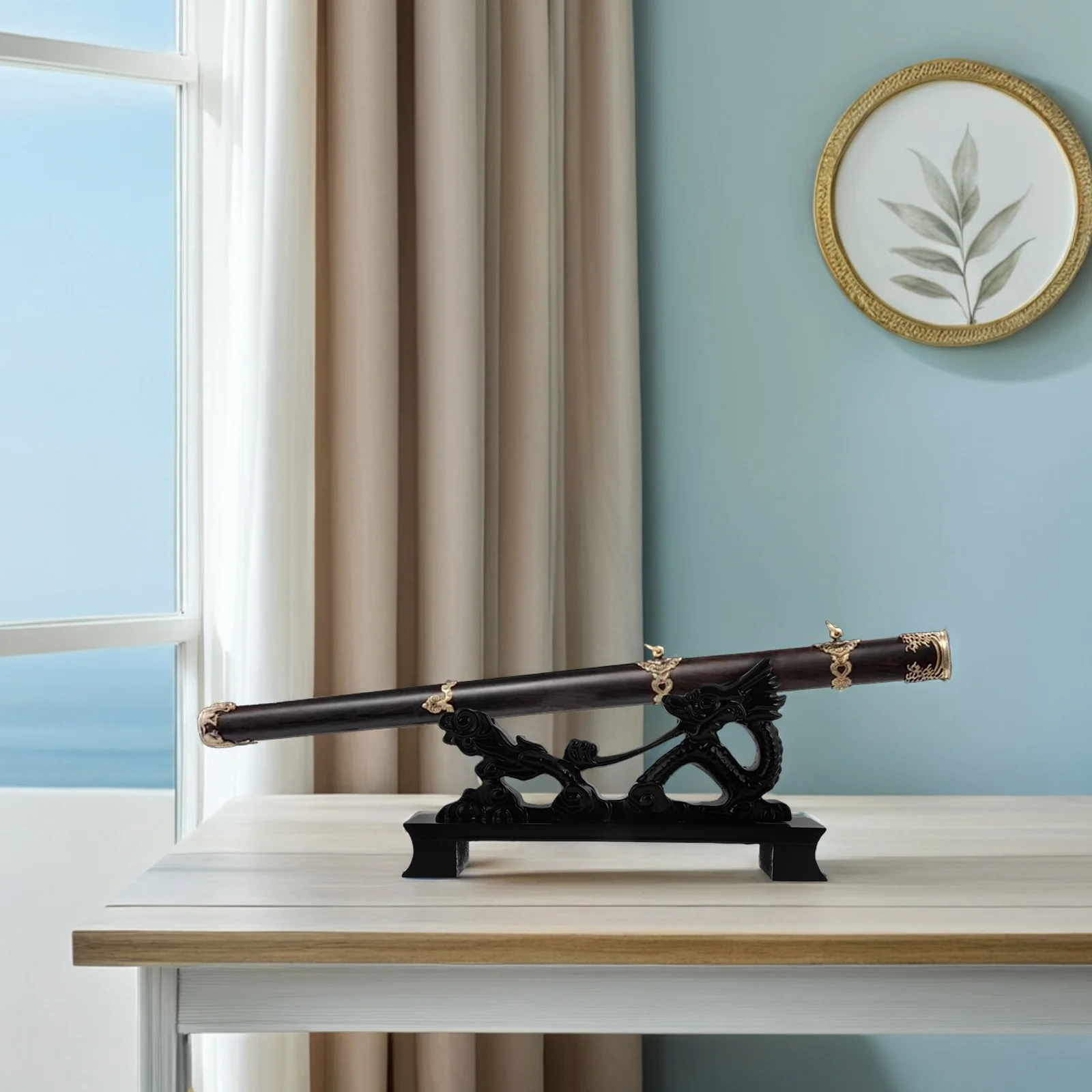 

Sword Stand Resin Bracket Dragon Base Chinese Holder Knife Rest Desktop Display Rack Compact Sturdy Decorative Piece