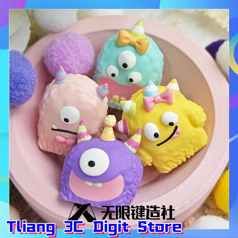 

Original Monster Theme keycaps original cute mechanical keyboard resin1pcs PC gaming keyboard Accessorie gift collection keycaps