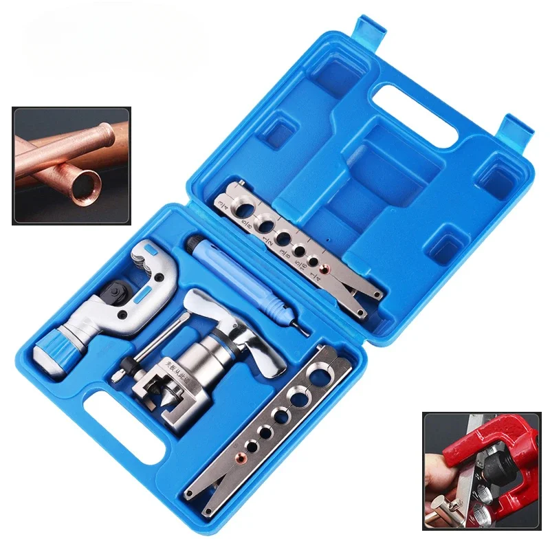 

134Pipe Expander Copper Tube Flare Kit Air Conditioning Refrigerator Refrigeration Repair Metric Reamer Tool Flare Device