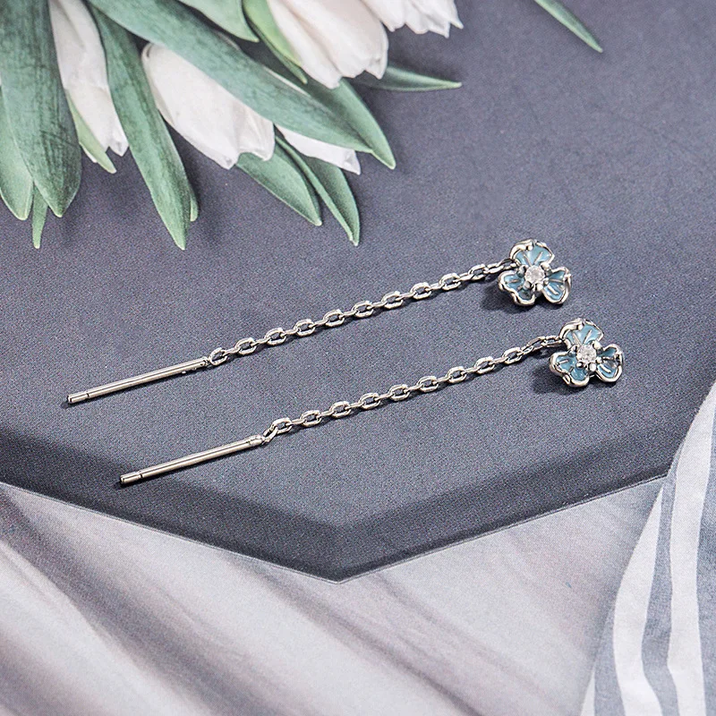 أقراط أذن صغيرة من الفضة الإسترليني عيار 925 مصنوعة من الفضة الإسترليني هي إكسسوارات مجوهرات رائعة وبسيطة للنساء #3