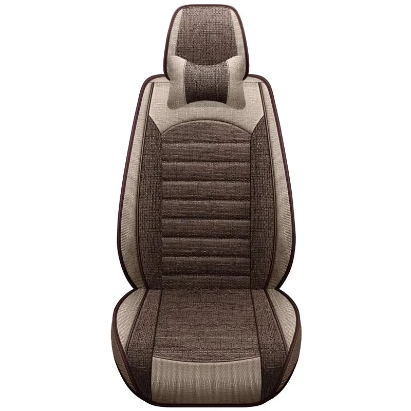 Single flax Car Seat Cover, Driver's and co Driver's Seat Cushions, Four Seasons Universal Car Cushion Single Piece