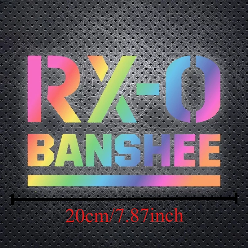 1PC RX‑0 Banshee Letter Waterproof Vinyl Decal for Car Side Window Motorcycle Fairing Helmet Exterior Decor