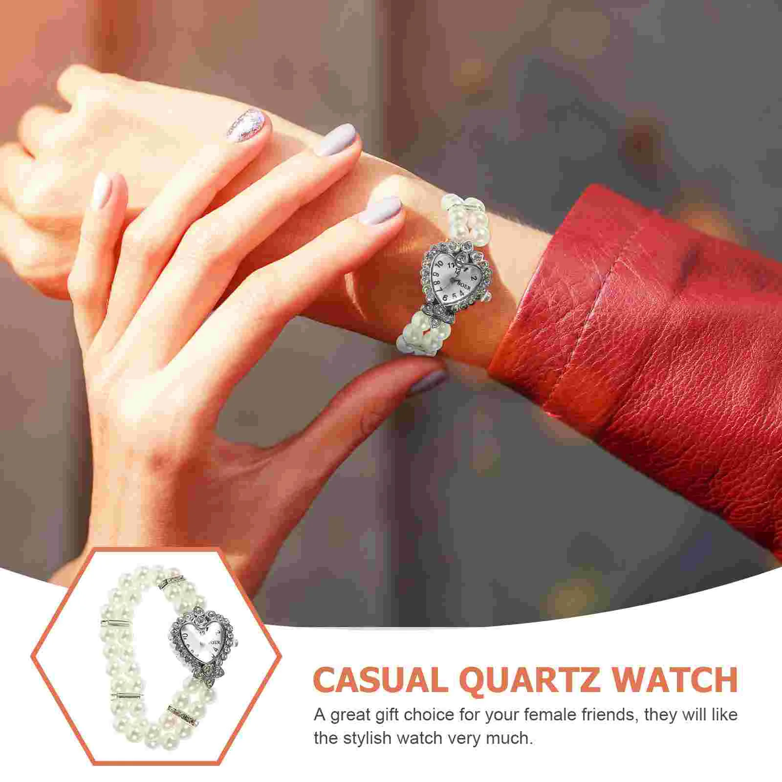 Ladies Bracelet Watch Lady Wrist Girl Casual Quartz for Women Fashion Fashionable Bangle Pearl