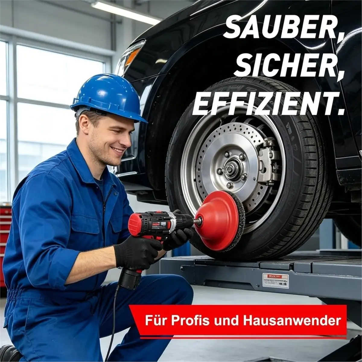 Wheel Hub Grinder Cleaning Tool, 6 Inch Wheel Hub Cleaner Resurfacing Kit with 1/2