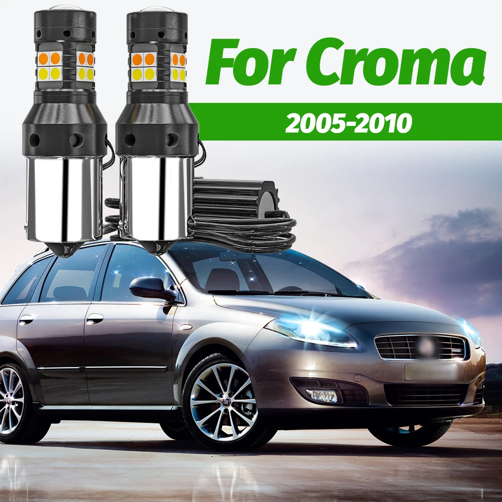 2 Stück Dual-Mode-Blinker + Tagfahrlicht-Zubehör LED DRL für Fiat Croma 2005-2010 2006 2007 2008 2009