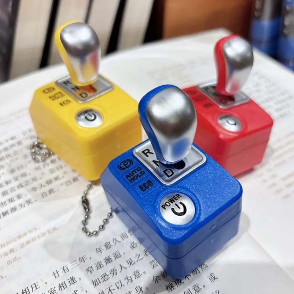 Cartoon Reverse Gear Shifting Pendant Mini Simulation Audio Drive Rod Box Key Chain Bag Hanging Sound-emitting Key Ring