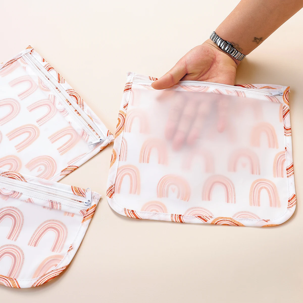 كانجوبيبي # حياتي الناعمة #   مجموعة جديدة مكونة من 3 قطع قابلة للغسل وقابلة لإعادة الاستخدام حقيبة حفاضات أطفال سهلة الحمل وحقيبة سفر متعددة الوظائف