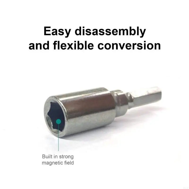 Adaptateur hexagonal WXTC Industrial Strength 2PCS 4 mm à 6,35 mm pour l'outil puissance