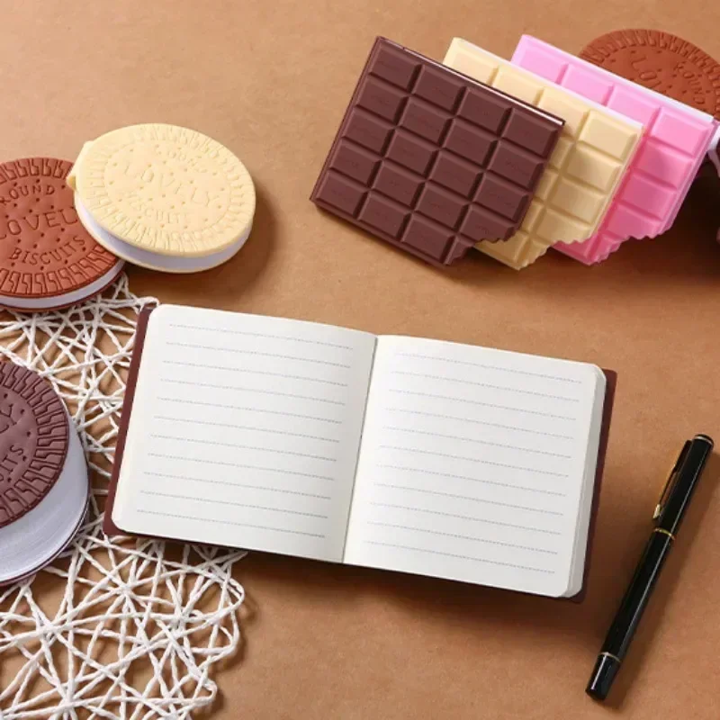 Imagem -03 - Criativo Chocolate Biscoitos Forma Caderno para Estudantes Desenhos Animados Bonito Tearable Handwritten Memo Pads Capa de Volta para a Escola Notepad