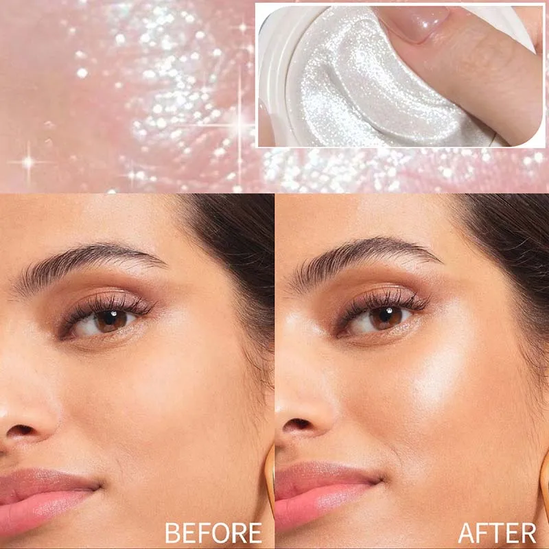 Palette de fards à paupières monochromes, surligneur scintillant, boue nacrée, bleu pêche, paillettes, Contour du visage, éclaircissant le corps, maquillage HANDAIYAN