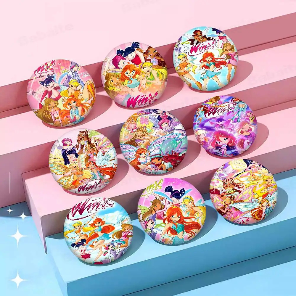 Cartoons W-winXs Clubs New  Brooches Soft Button Pin Funny Silly Gnarpy on A Skateboard Meme Badge Gamer Collection Gifts